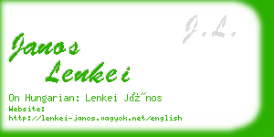 janos lenkei business card